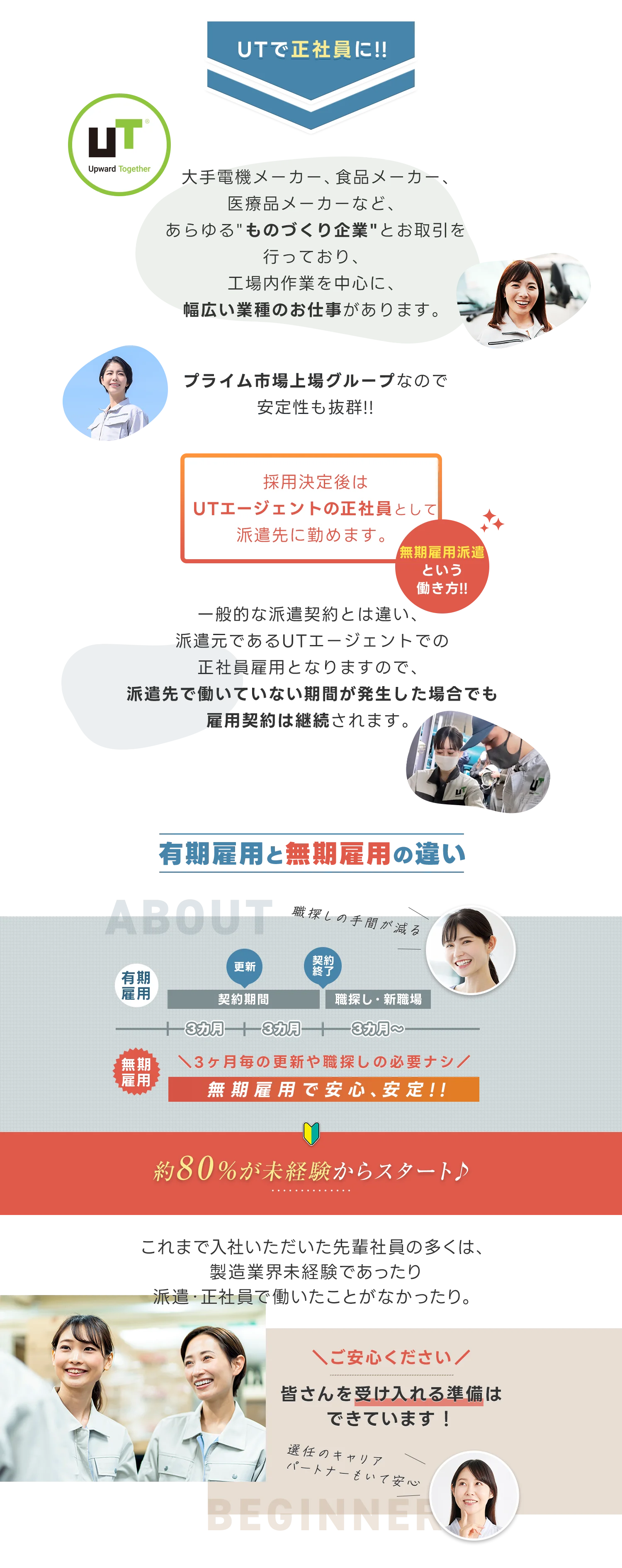 UTエージェントのお仕事は1000件以上