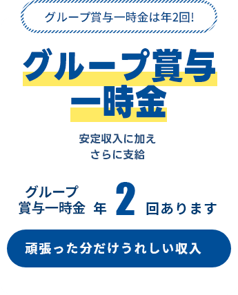 賞与一時金は年2回！