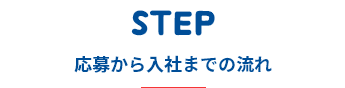 STEP応募から入社までの流れ